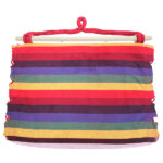 Distinctive Cotton Canvas Hanging Rope Chair with Pillows Rainbow - Image 17