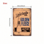 CIFbuy Vintage Golden Fleece Motor Oil Can Metal Sign" 2D Flat Unframed Iron Wall Art, Art, Weatherproof Rustproof UV Resistant Durable Retr Metal SigikTok, Metal SigikTok, t Self-pickup Logiopics - Image 8