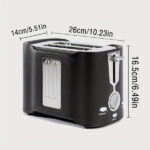 2 Slice Toaster, Quick & Even Results Every Time, Wide Slots Fit Any Size Bread Drop-Down Crumb Tray for Easy Clean Up, Stainless Steel - Image 2