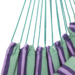 Distinctive Cotton Canvas Hanging Rope Chair with Pillows Green - Image 10