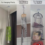 6 adhesive ceiling hooks, 30 pound heavy-duty ceiling hooks, used for hanging plants, no drilling required wall hooks, adhesive hangers, used for hanging lamps, wind chimes, lanterns, multifunctional hooks - Image 6