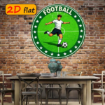 CIFbuy 1pc Retro Football Player Action Plaque, "" Retro Football Player Action Plaque, Player Action Plaque, 7.87x7.87in Soccer-Themed Aluminum Medal Sign TikTok, TikTok, temu emu Self-pickup LogiSiics - Image 6