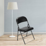 Same Code 33457557 4pcs Elegant Foldable Iron & PVC Chairs for Convention & Exhibition Black - Image 40