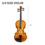 New 3/4 Acoustic Violin with Hard Case,Violin Bow,Shoulder Rest,Rosin,Extra Strings and Sourdine - Image 11
