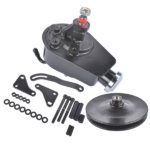 Black Steel Power Steering Pump With Bracket Kit & Pulley Fit for Small Block Chevy 265 283 305 327 350 383 and 400 Engines - Image 2