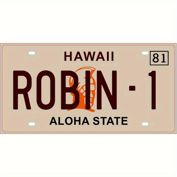 CIFbuy Ferrari 308 GTS Magnum P.I. TV Show ROBIN 1 Metal License Plate Collectible Decorative Sign(TikTok, temu pick-up service)