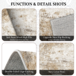 Three-piece kitchen rug set, non-slip and washable, abstract pattern kitchen hallway rug, soft and comfortable, suitable for sinks, floors, entrances, hallways and bathrooms. - Image 7