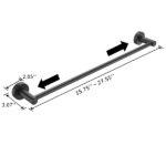 Bathroom Hardware Set, Thicken Space Aluminum 3 PCS Towel bar Set- Matte Black 16-27 Inches Adjustable Bathroom Accessories Set [Unable ship on weekends, TK/TEMU only for pickup, only TX10643 warehouse supports GOFO] - Image 7