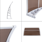 Same Code 28466374 HT-100 x 80 Household Application Door & Window Rain Cover Eaves Brown Board & White Holder - Image 16