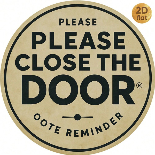 CIFbuy 1pc Metal Iron Sign 7.87x7.87 Inch Please Close the Door, "the Door, 2D" Printed, Decor with Bold Black Text & Yellow Background TikTok, TikTok, temuemu Self-pickup Logiics