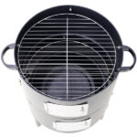 17 Inch Steel Charcoal Smoker, Heavy Duty Round BBQ Grill for Outdoor Cooking, Black - Image 12