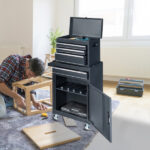 4 Drawstring Cabinet Steel Black Lock 330lb Instrument Cart Storage Room - Image 30