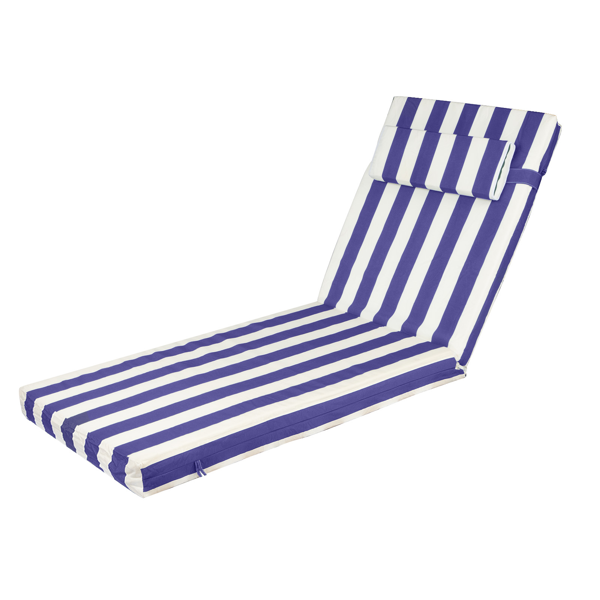 Outdoor Chaise Lounge Cushion, 72 in. x 21 in. x 3 in. Waterproof Fade-Resistant Patio Chair Pad for Pool Beach
