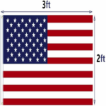 4pcs 2X3FT 60*90cm American Flag USA Flag Printed Nylon Flag National Flag w/Brass Grommets Courtyard Decoration Festival Decoration Flag(US Logistics only For USPS.TK/TMEU only For self-pickup) - Image 3