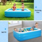 Inflatable Swimming Pools Inflatable Lounge Pool for Kids Baby Adult Inflatable Water Ball Pool for Outdoor Garden Backyard Summer Water Party 103*69*24in No shipments on weekends - Image 9