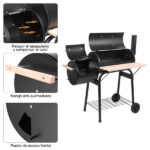 Zokop Oil Drum Charcoal Furnace High Temperature Spray Paint (500-600 Degrees) Diameter 15cm Plastic Wheel - Image 5