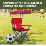 Kids Canopy Chair with Safety Lock (125 lb. Capacity), Red/Blue - Image 6