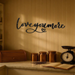 CIFbuy Minimalist Romantic “Love You More” Metal Wall Art, Cursive Script with Heart Iron Decorative Plaque, Sweet Wall Hanging Ornament for Couple Bedroom & Wedding Room, (TikTok/temu self-pickup orders) - Image 7