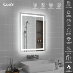 24"x32" LED Bathroom Mirror, Front-Lit and Back-Lit, 3 Color Tem Adjustable, Brightness Memory, Anti-fog LED Vanity Mirror[Unable ship on weekends, TK/TEMU only for pickup, only TX10643 warehouse supports GOFO] - Image 3