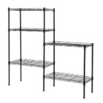 Changeable Assembly Floor Standing Carbon Steel Storage Rack Black - Image 13