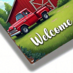 CIFbuy 1pc Red Vintage Truck Metal Sign, Distressed Barn Iron Art Wall Decor, 2D Flat Motivational Plaque For Home Office Gym Bedroom TikTok, TikTok, Self-pickup Logiopics - Image 5