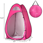 Portable Outdoor Pop-up Toilet Dressing Fitting Room Privacy Shelter Tent Pink - Image 3