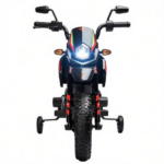 Red Kids Motorcycle Toy with Training Wheels Spring Suspension LED Light USB Music Feature for Children - Image 2