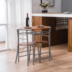 Same Code 35204938 Brown Wood Grain PVC Breakfast Table (One Table and Two Chairs) - Image 34