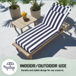 Outdoor Chaise Lounge Cushion, 72 in. x 21 in. x 3 in. Waterproof Fade-Resistant Patio Chair Pad for Pool Beach - Image 2