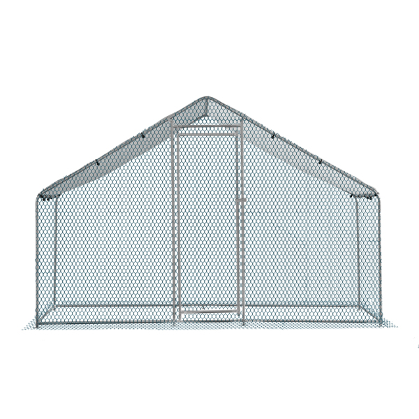 6.5 x 10 ft Large Metal Chicken Coop, Walk-in Poultry Cage Chicken Hen Run House with Waterproof Cover, Rabbits Cats Dogs Farm Pen for Outdoor Backyard Farm Garden SAME AS 61922992