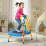 Astronaut Trampoline for Toddlers with Foam Padded Handle and Safety Padded Cover - Image 3