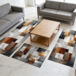 Three-piece kitchen rug set, non-slip and washable, abstract pattern kitchen hallway rug, soft and comfortable, suitable for sinks, floors, entrances, hallways and bathrooms. - Image 12