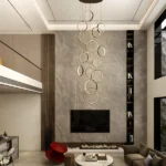 14 Ring High Ceiling Chandelier Foyer, Black Modern LED Large Staircase Long Chandeliers Light Fixture with Remote for Entryway Living Room - Image 9