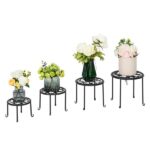 4 Round Ironwork Plant Racks With 4-1 Black Paint Prints - Image 4