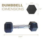 5LB 1-Pair(2pieces)HDRS Rubber Coated Solid Cast Iron Dumbbell with Contoured Chrome Handle, Hexagon Head Support for self-pickup face sheet, daily face sheet submission deadline 16:00 - Image 3