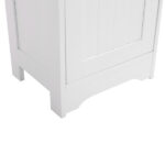One Door & Three Layers Bathroom Cabinet White - Image 6