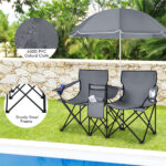 Outdoor camping chair with umbrella - Image 9