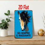 CIFbuy Vintage Galloping Horse Metal Sign, SEI SEMPRE IL" RAGGIANTE Italian Phrase Waterproof Rustproof Wall Art, Waterproof Rustproof Wall Art, 7.87*11.81 Inch Retro SEMPRikTok, SEMPRikTok, t Self-pickup Logiopics - Image 7