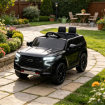 Black 12V Kids Ride-on Toy: Electric Powered Ride-On Car for Boys & Girls - Image 8