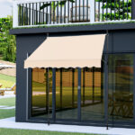 78.7"D x 47.2"W x(78.7 -118.1)"H Retractable Awning Khaki - Image 8