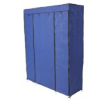 5-Layer 12-Compartment Non-woven Fabric Wardrobe Portable Closet Navy (133x46x170cm) - Image 11
