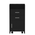 Same Code 92007726 Salon Wood Rolling Drawer Cabinet Trolley Spa 3-layer Cabinet Equipment with A Lock Black - Image 2