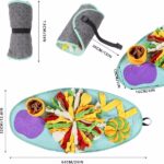 Dog snuff pad dog interactive toy small dog rich toy dog sniffing pad dog puzzle toy small dog licking pad squeaking dog toy natural foraging skills (blue) - Image 2