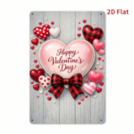 CIFbuy Vintage Heart Shaped Metal Wall Art, 2D Printed Waterproof Rustproof Plaque, Romantic Valentine's Day Ornament, Multipurpose Hom TikTok, TikTok, que, Romantic Valentine's Day Ornament Self-pickup Logiopics - Image 2
