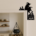 CIFbuy Gothic Witch Cauldron iron Door Hanger Wall Decor for Halloween Christmas Holiday Parties Gifts(TikTok, temu pick-up service) - Image 6