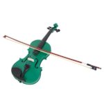 New 4/4 Acoustic Violin Case Bow Rosin Green - Image 7