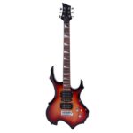 Novice Flame Shaped Electric Guitar HSH Pickup Bag Strap Paddle Rocker Cable Wrench Tool Sunset Color - Image 5