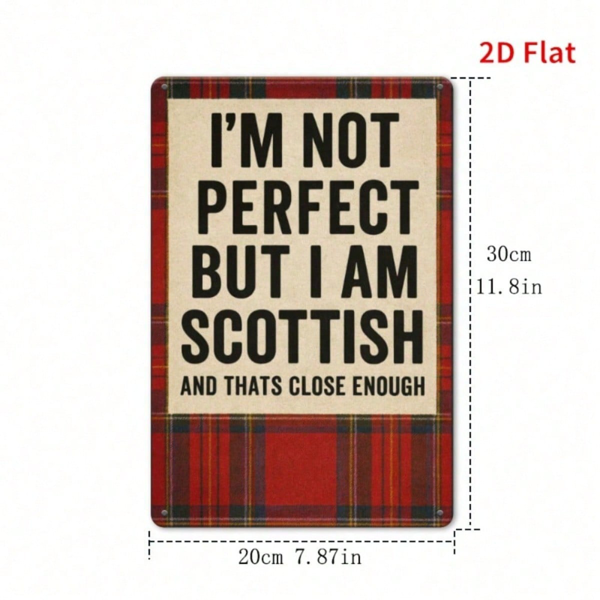 CIFbuy Scotsman Chart Metal Plaque Wall Art, Vintage Scottish Symbol Decor Sign, Durable 2D Flat Print Ornament, 31x21cm Home Decor TikTok, TikTok, , Durable 2D Flat Print Ornament Self-pickup Logiopics