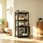 4-Tier Adjustable Metal Storage Shelving Unit, Black Heavy Duty Rack for Garage, Home, Closet & Warehouse - Image 8