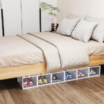 12-Piece Medium White Plastic Mesh Shoe Box Set - 35.00*25.00*19.00cm, Modular Design for Home Storage - Image 7